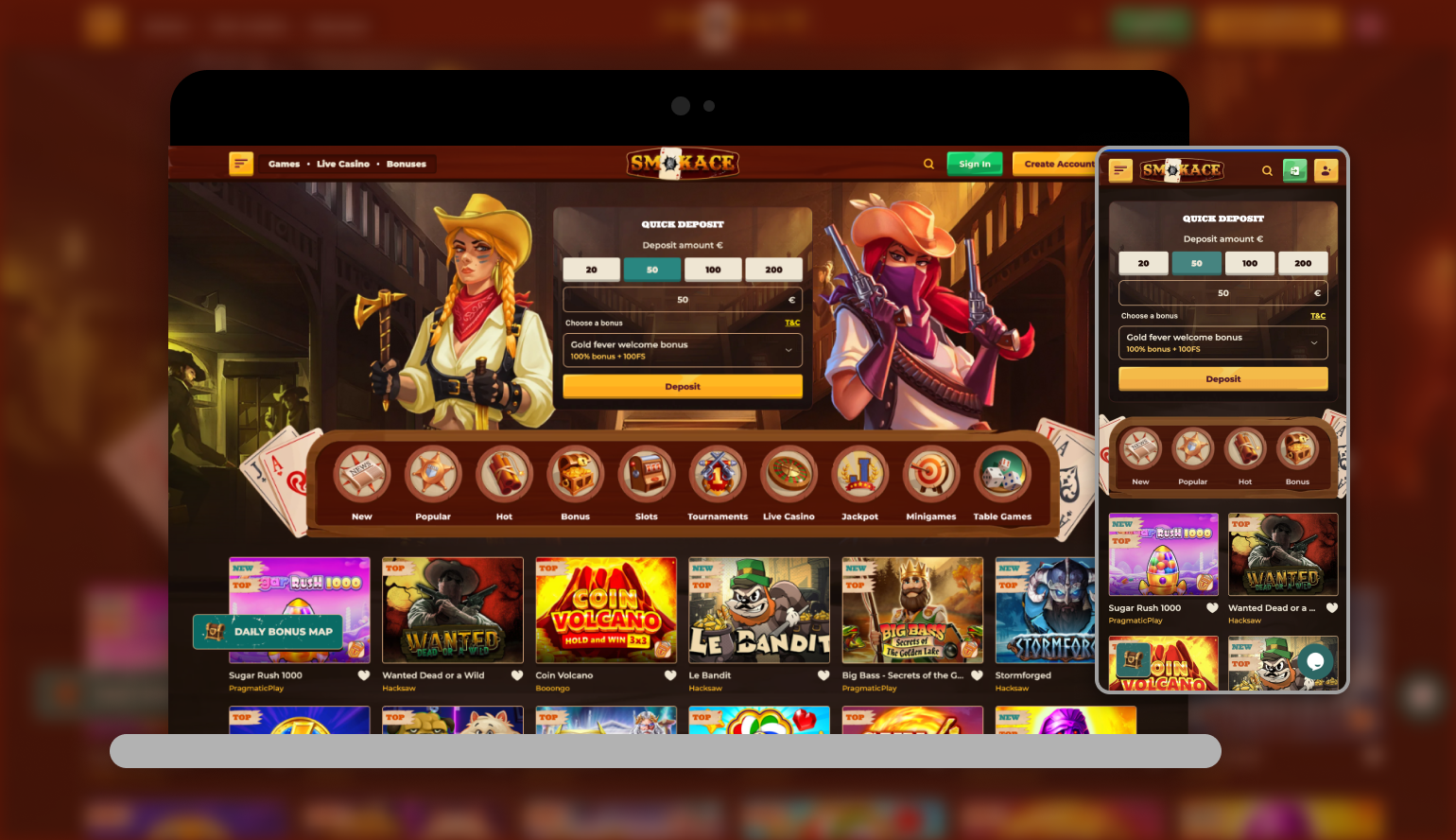 SmokAce interface